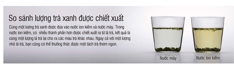 So sánh nước điện giải và không điện giải